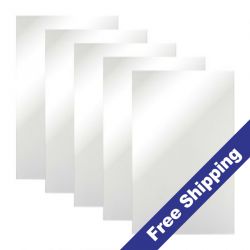 Glowforge®-Compatible 12" x 19" x 1/8" Silver Mirror Acrylic Sheets - 5 Pack